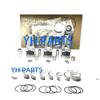 #ad Rebuild kit For Yanmar 3T84HLE 3T84HTL liner piston ring gasket kit bearing $370.75