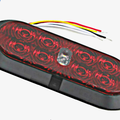 #ad T70 STT 6quot; Oval Surface Mount Stop Tail Turn amp; Back Up Reverse Light 10 LED $24.37