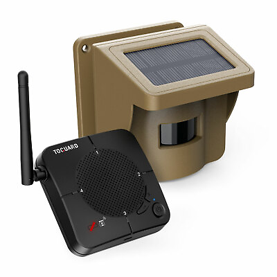 #ad Solar Wireless Driveway Alarm Sensor Alert System Security Long Range Detector $43.59