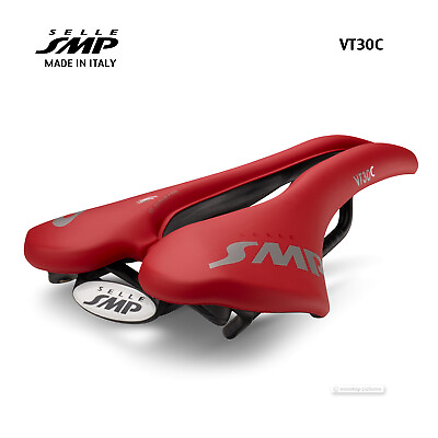 #ad NEW Selle SMP VT30C Saddle : VELVET TOUCH RED MADE IN iTALY $159.00