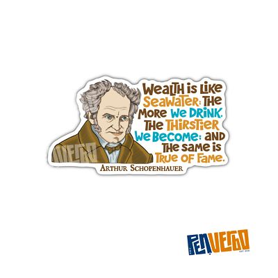 #ad Arthur Schopenhauer Quote Sticker 2pcs Wealth Is Motivational Sticker 0105 $4.50