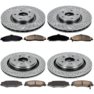 #ad 00OEREP44 Sure Stop Brake Disc and Pad Kits 4 Wheel Set Front amp; Rear for Chevy $356.93