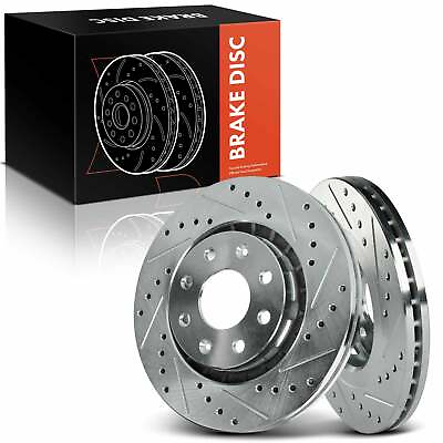 #ad 2x Drilled Brake Rotors for Chevrolet Aveo 2004 2011 Pontiac Wave 05 08 Front $70.99