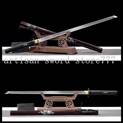 #ad Japanese Katana Ninja Sword Samurai Full Tang T10 Clay Tempered FULL TANG Sharp $202.74