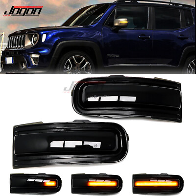 #ad LED Dynamic Turn Singal Lights Side Mirror For Jeep Renegade 2015 2016 2017 2022 $26.99