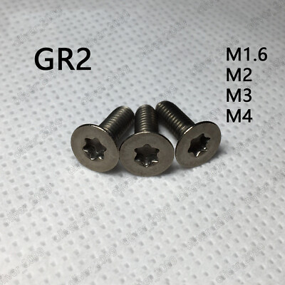 #ad M1.6 M2 M3 M4 Titanium GR2 Torx Socket Countersunk Flat Head Screws ISO14581 $63.71