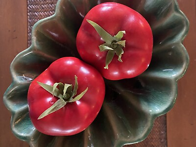 #ad Two Artificial Vegetables Faux Fake Food TOMATO Produce Display Stage Movie PROP $15.00