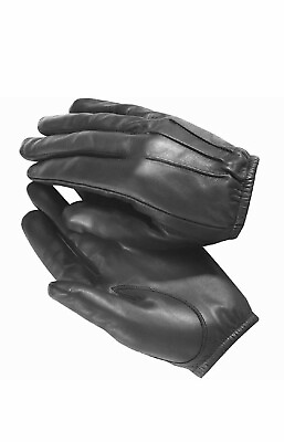 #ad POLICE Leather Gloves Leather CUT RESISTANT PATROL DUTY SEARCH GLOVES $15.99