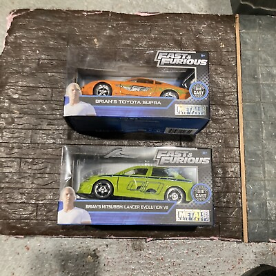 #ad Jada Toys Fast and the Furious Brian#x27;s Toyota Supra 1 32 Diecast 2 Pack $20.00
