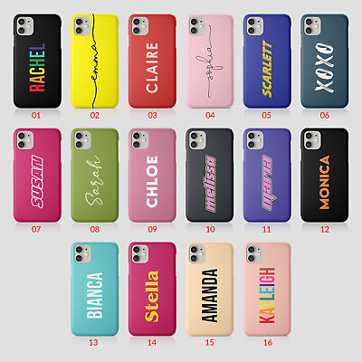 #ad Tirita Personalised Name Phone Case for iPhone 14 13 12 SE XS Vivid Colours GBP 4.97