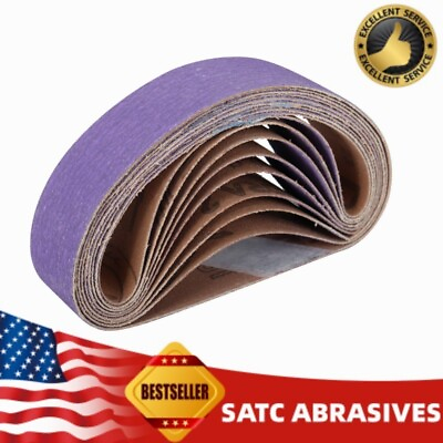 #ad Purple File Ceramic Sanding Belts 1 2 in x 18 IN Pack of 20 GRIT 406080 320 $19.99