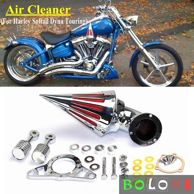 #ad Cone Spike Air Cleaner Air Filter For Harley Touring Dyna Softail FXSTB FLSTF $106.99
