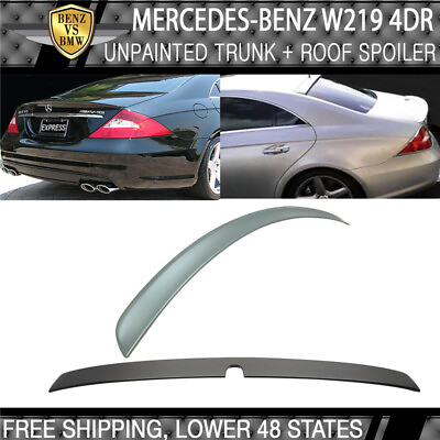 #ad 05 10 Mercedes Benz W219 CLS500 CLS55 Rear Roof Spoiler Trunk Spoiler $142.99