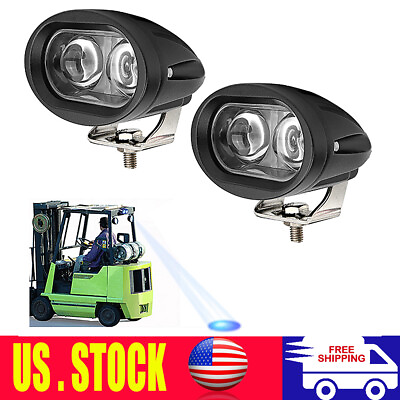 #ad 2x 20W Spot LED Warning Lamp Safety Working Lights for Forklift 10 60V Blue $20.00