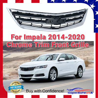 #ad Fits Chevrolet Impala 2014 2020 Chrome Trim Upper Front Grill 1Pc Bumper Grille $68.98