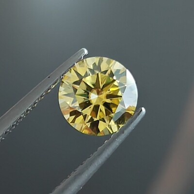 #ad 5 CT Natural Yellow Diamond Round Cut D Grade CERTIFIED VVS1 1 Free Gift $127.50