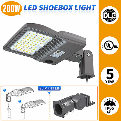 #ad 200W LED Parking Lot Lights Flood Security Lamp for Street Area Stadium Roadway $118.67