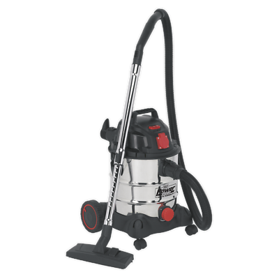 #ad Sealey Vacuum Cleaner Industrial 20L 1400W 230V Stainless Drum Auto Start Gar... GBP 167.94