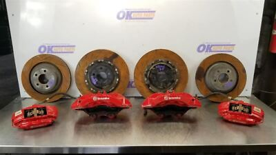 #ad 18 DODGE CHALLENGER BREMBO BRAKE CALIPER AND ROTOR SET FRONT AND REAR RED $1657.50