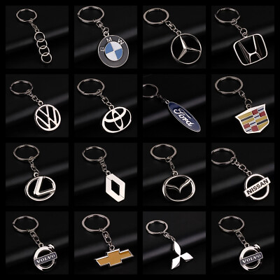 #ad Car Logos Fashion Titanium Key Chain Car Keychain Ring Keyfob Metal Keyrings $6.99