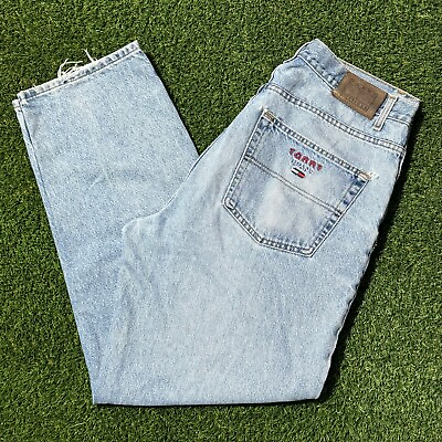 #ad Tommy Hilfiger Denim Jeans Vtg Y2K Light Blue Work Pants Bottoms W38 L32 $24.00