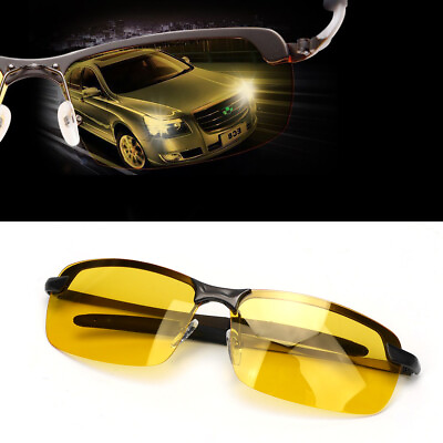 #ad Sunglasses Prevention Glasses Polarized Night Vision Driving Yellow US $11.59