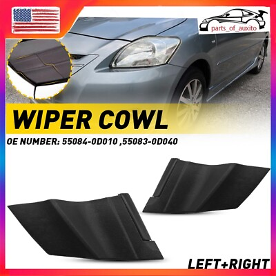#ad 2pcs Windshield Wiper Side Cover Cowl Fits Trim For Toyota Yaris 4 Door 2006 10 $12.82