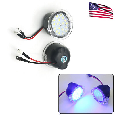 #ad Blue LED Lights Side Mirror Puddle 2pc For Ford Explorer Expedition F 150 Taurus $10.23