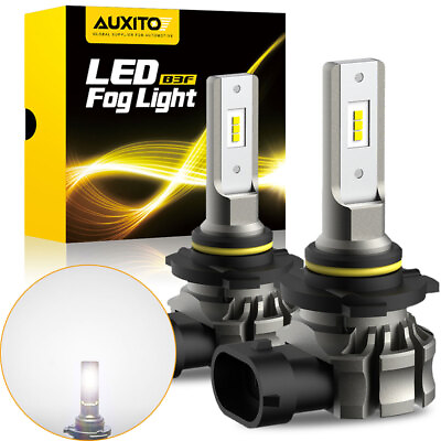 #ad AUXITO H10 9140 9145 LED Fog Light DRL Bulbs Super White 6000K 4000LM High Power $26.99