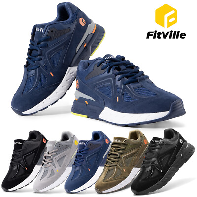 #ad Fitville Extra Wide Sneakers Arch Fit Comfort Men Walking Shoes for Flat Feet $59.99