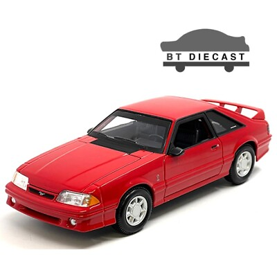 #ad MAISTO 1993 FORD MUSTANG SVT COBRA 1 24 DIECAST MODEL CAR RED 32906 RD $16.90