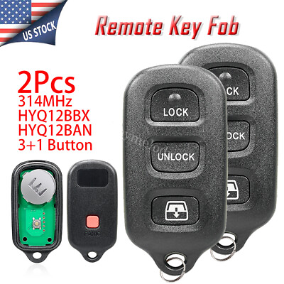 #ad 2 For Toyota 4Runner 1999 2006 2007 2008 2009 Keyless Remote Key Fob 4B HYQ12BBX $12.89