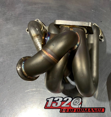#ad 1320 Performance B series top mount T3 dual 44mm WG turbo manifold only BLEMISH $365.00