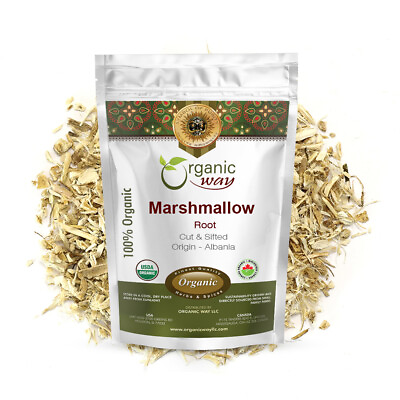 #ad Organic Way Marshmallow Root Cut amp; Sifted Organic Kosher amp; USDA Certified $13.99
