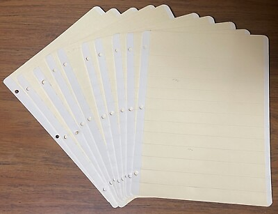 #ad Pack of 10 Gamp;K Elbe Manila 12 Row Stock pages for Standard 3 Ring Binders $7.50