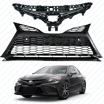 #ad For 2021 2022 Toyota Camry SE XSE Front Upper Lower Bumper Grille Assembly Set $108.95