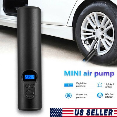 Air Pump For Ball Car Bike Tires Portable Compressor Rechargeable Electric Mini $37.99