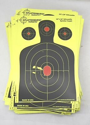 #ad Lot Of 219 Splatterburst 12quot; x 18quot; Silhouette Splatter Targets Shooting Practice $199.99