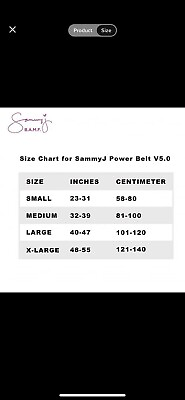 #ad Sammy J Power Belt 5.0 Size S $68.00