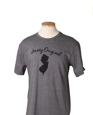 #ad New Jersey Original NJ Garden State Outline USA Made Street OPS T Shirt Gray $14.99
