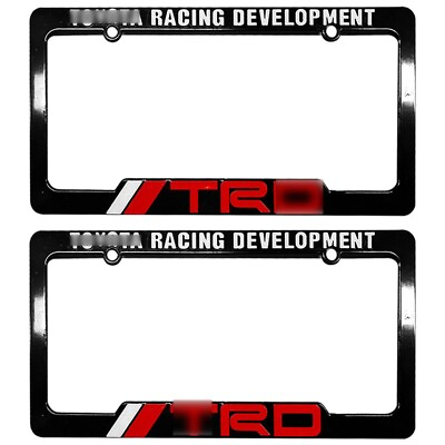 #ad 2X FRONT REAR FOR TRD RACING DEVELOPMENT LICENSE PLATE FRAME FOR TACOMA 4RUNNER $9.98