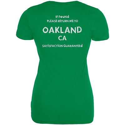 #ad St Patricks Day Return Me to Oakland Irish Green Juniors Soft T Shirt $16.95