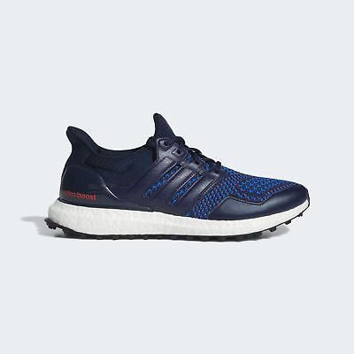 #ad NEW Mens Adidas Ultraboost Spikeless Golf Shoes Collegiate Navy Pick Size $79.99