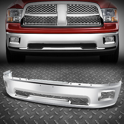 #ad For 09 12 Dodge Ram 1500 Chrome Steel Front Bumper Face Bar w Fog Light Holes $214.88
