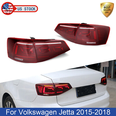 #ad LED Tail Lights For 2015 2018 Volkswagen VW Jetta MK6 Rear Lamp Sequential 4pcs $278.80