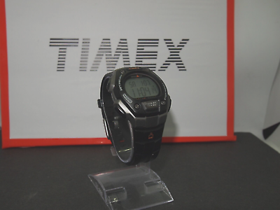 #ad Timex Digital Quartz Watch Ironman Unisex 100m Silver Black Chrono New Battery $21.75