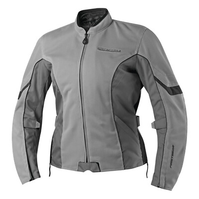 #ad FirstGear Contour Air Silver Textile Motorcycle Jacket Women#x27;s Size Small $39.99