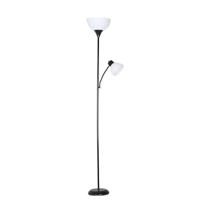 #ad 72#x27;#x27; Combo Floor Lamp Reading Lamp Black PlasticNot Included Light Bulb $17.86