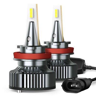 #ad AUXITO H8 H11 LED Headlight Kit High Low Beam Bulbs Super White H9 High Power $122.99