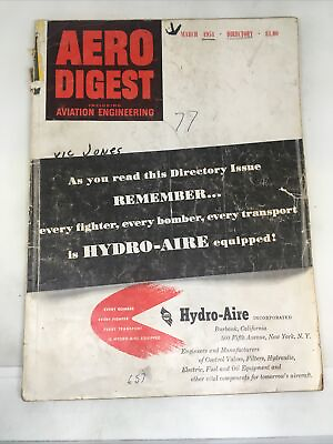 #ad Aero Digest Magazine March 1951 $17.66